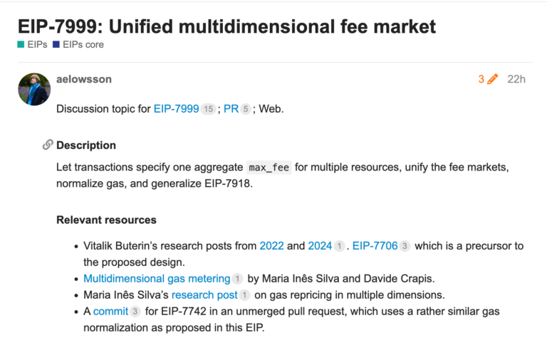 Ethereum EIP-7999: Unified Fee Market Revamp Explained | Impact & Analysis