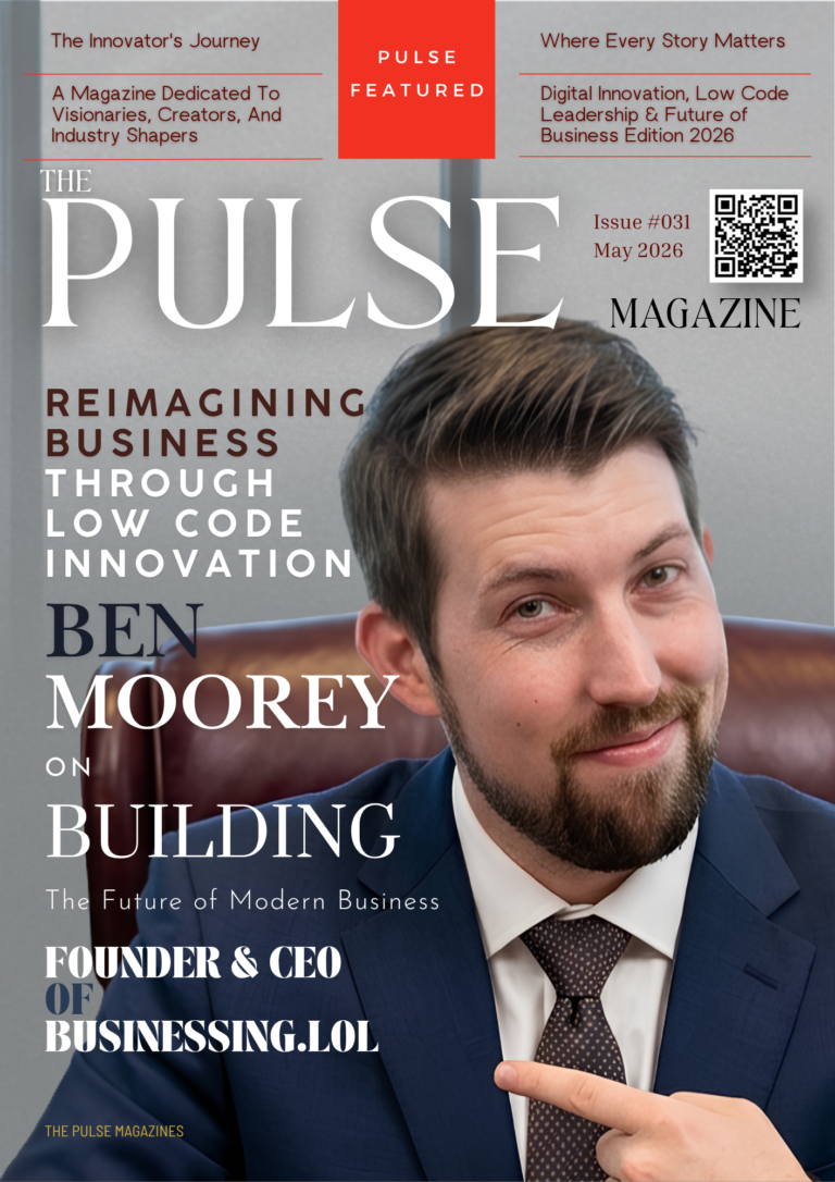 Ben Moorey, Founder & CEO of Businessing.lol, featured in The Pulse Magazine May 2026